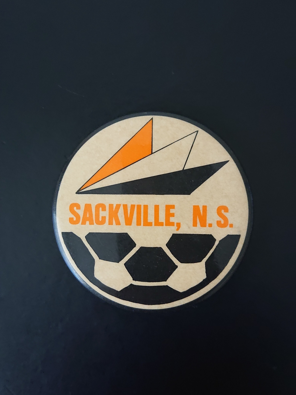 Vintage 2" Round Pin Button - Sackville, NS - Nova Scotia, Canada